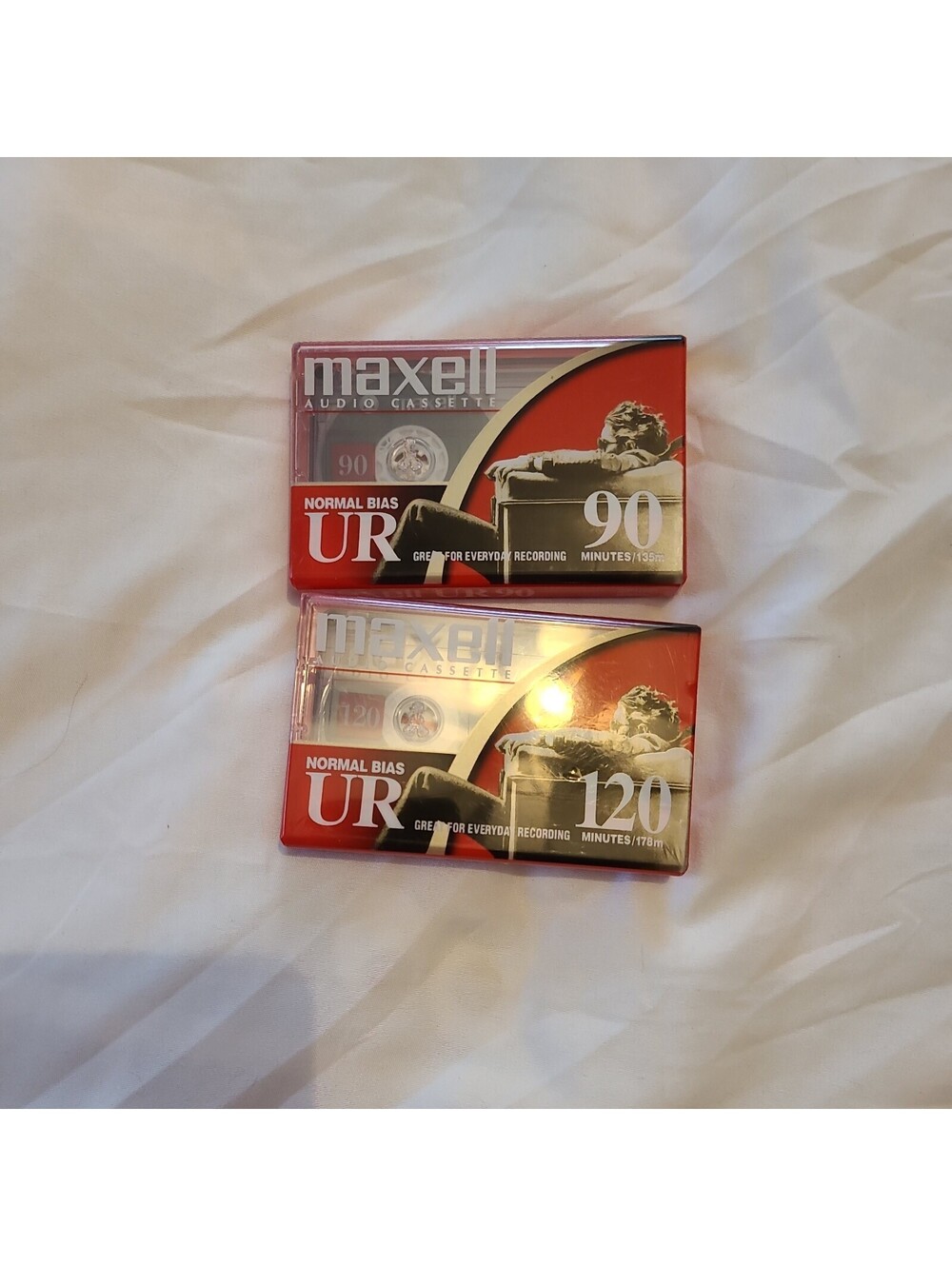 Vintage Maxell UR 90 Blank Audio Cassette Tape 2 Pack, BN Sealed